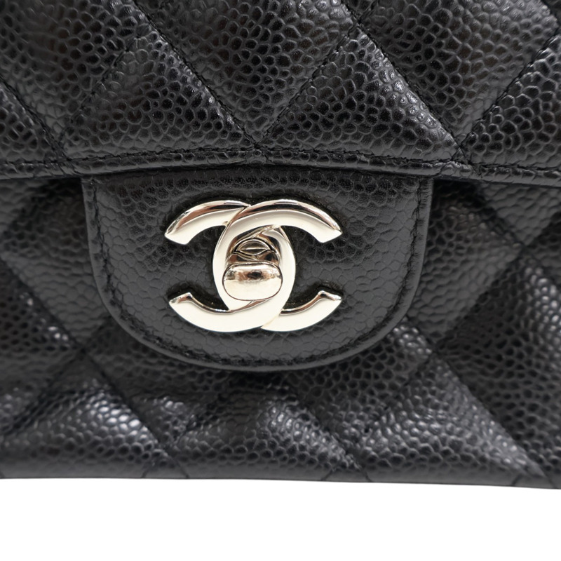 黑色 荔枝紋 牛皮 COCO 25 肩背包 銀釦【CHANEL 香奈兒】 A01112-3