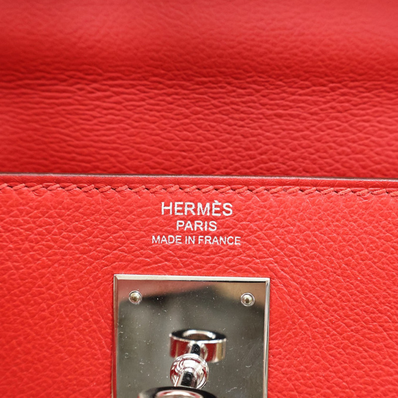 紅色 Evercolor牛皮 Kelly 28 凱莉包 兩用包 D刻 銀扣【HERMES 愛馬仕】-5