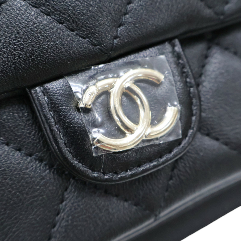 黑色 菱格紋牛皮 Duma Drawstring 後背包【CHANEL 香奈兒】 AS3618-6