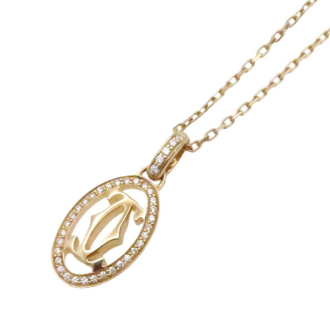 18K玫瑰金 鑽石 Double C de Cartier 項鍊【Cartier 卡地亞】 B7219300