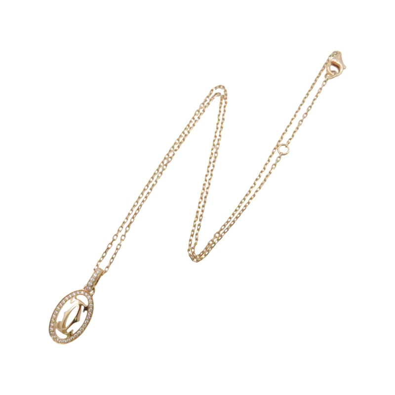18K玫瑰金 鑽石 Double C de Cartier 項鍊【Cartier 卡地亞】 B7219300-2