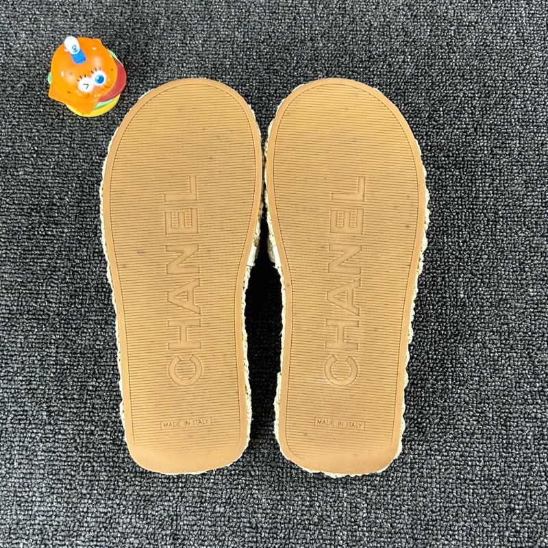 Chanel香奈兒米色草編拖鞋 尺碼:36 碼🧡-7