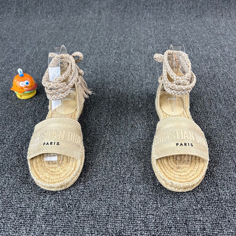 Dior迪奧草編涼鞋 尺碼:36 碼🧡-1
