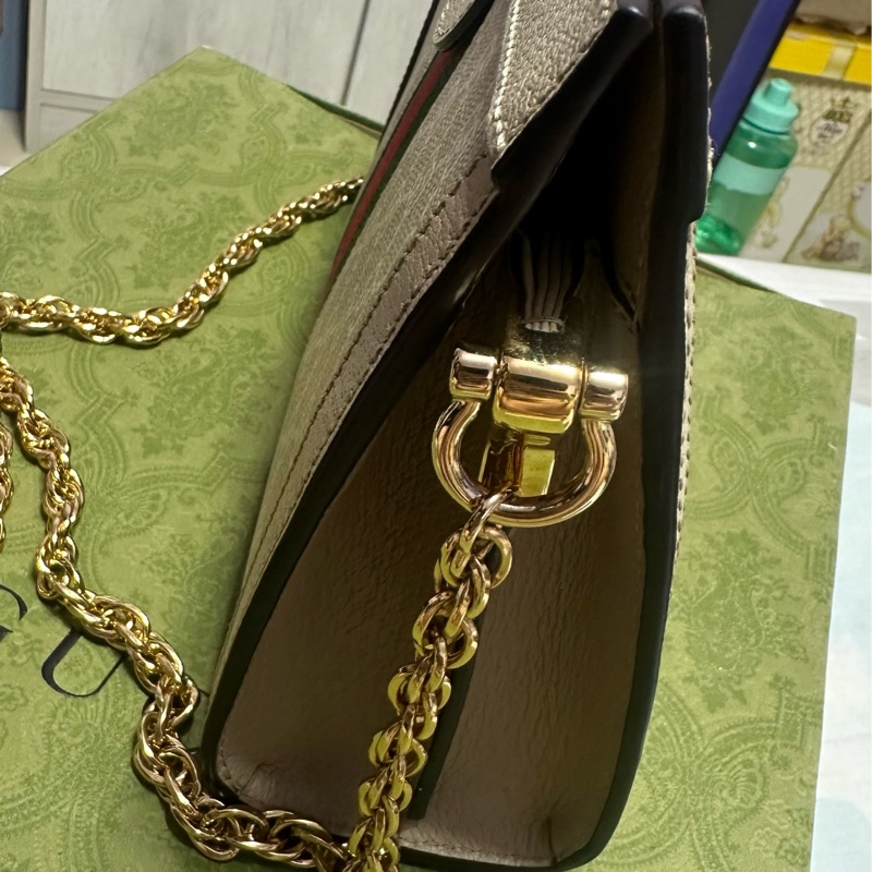 Gucci 奶茶色 鏈條包-9