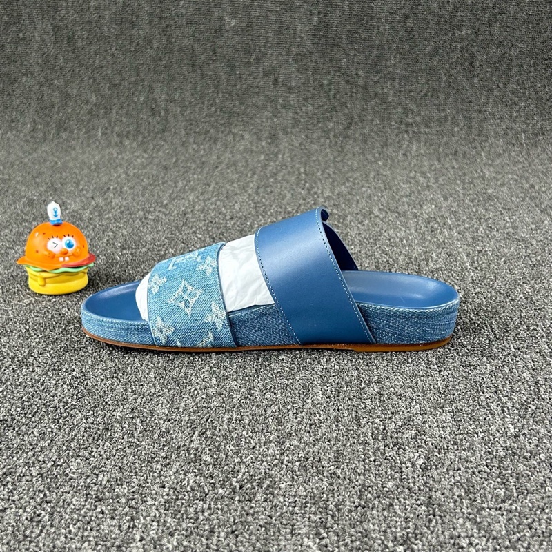 僅試穿Louis Vuitton路易威登藍色老花涼拖 尺碼:36.5 🧡-2
