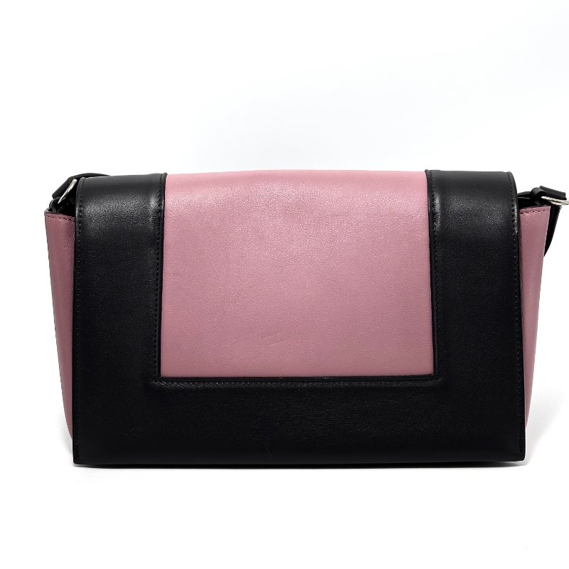 CELINE frame拼色銀扣肩背豆腐包 25*15*11 98新配件塵袋 購證-6