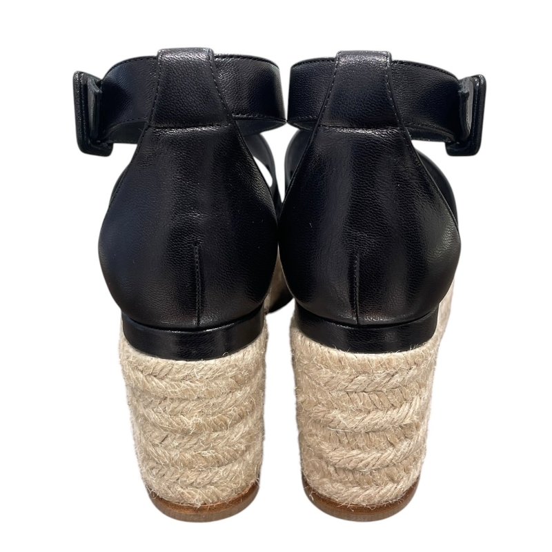 HERMES 愛馬仕 SEMELLE CUIR 楔型涼鞋 黑色 38碼-1