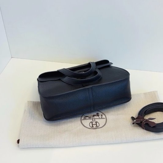 近新品 Hermes愛馬仕 黑金Halzan25-3