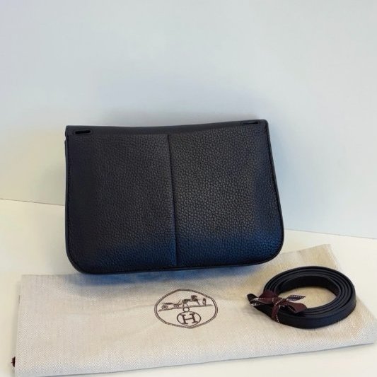 近新品 Hermes愛馬仕 黑金Halzan25-6