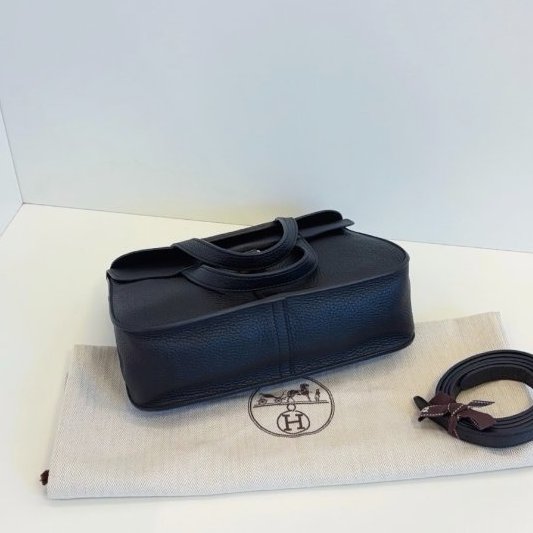 近新品 Hermes愛馬仕 黑金Halzan25-7