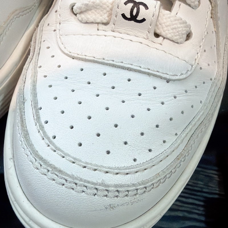 二手精品自賣❤️Chanel香奈兒空軍ㄧ號熱賣款休閒小白鞋👟35號-9