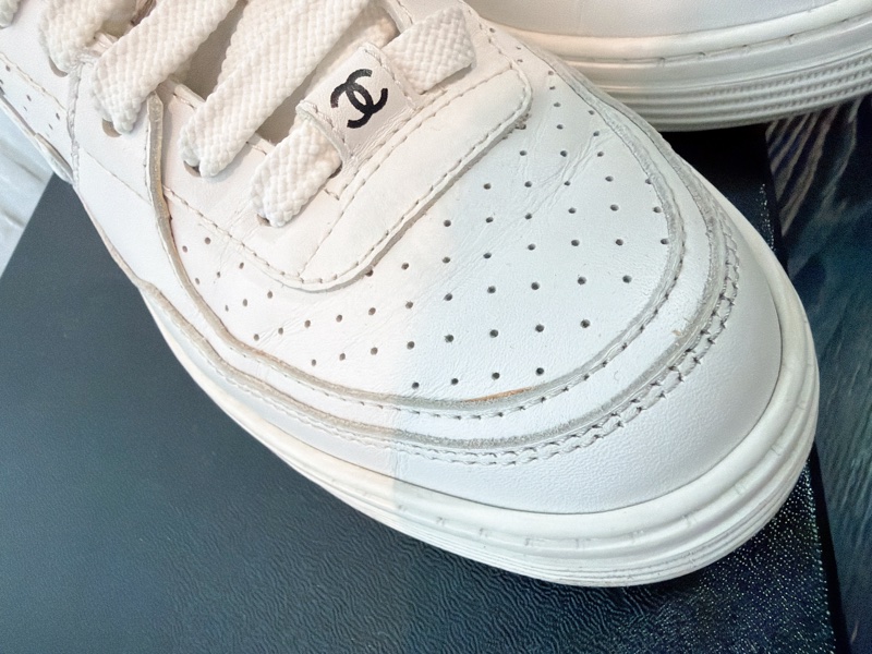 二手精品自賣❤️Chanel香奈兒空軍ㄧ號熱賣款休閒小白鞋👟35號-10
