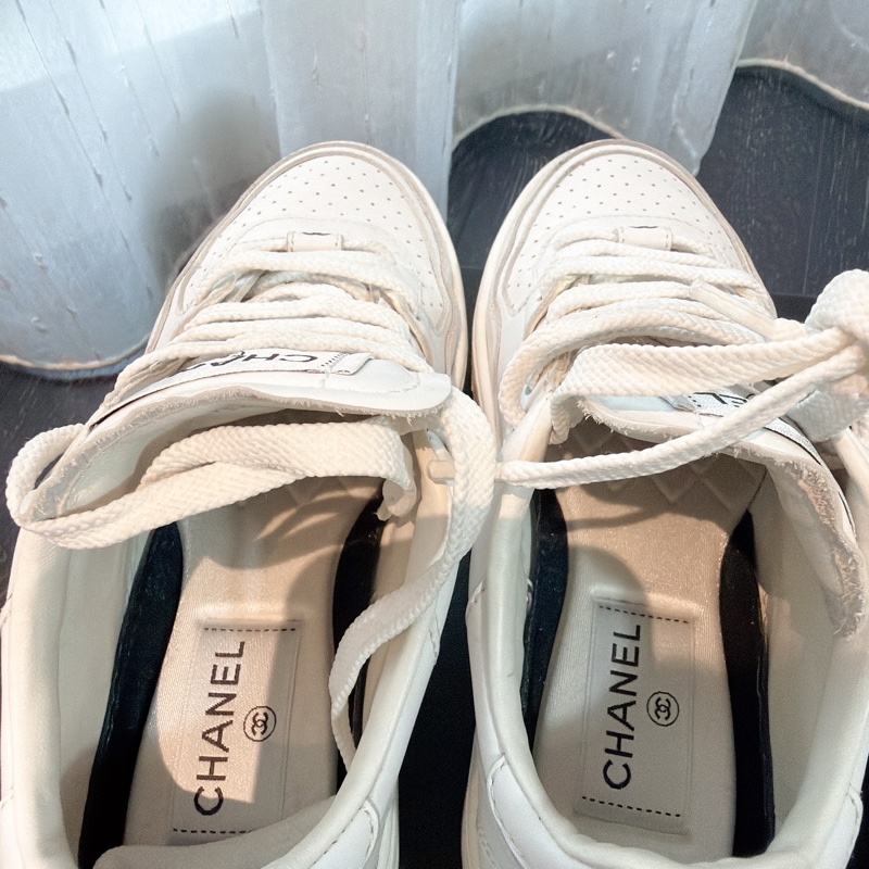 二手精品自賣❤️Chanel香奈兒空軍ㄧ號熱賣款休閒小白鞋👟35號-12