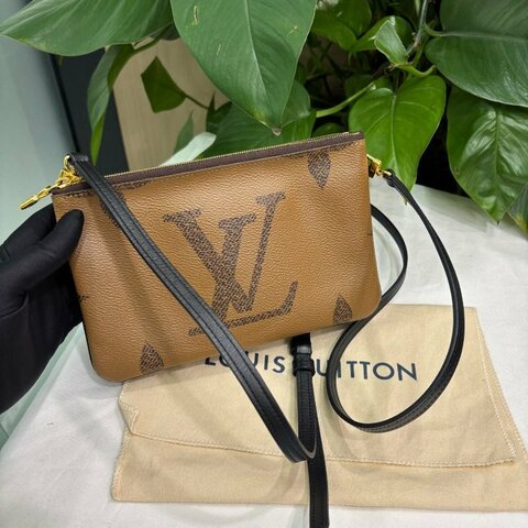 路易威登/Louis Vuitton 老花Double Zip雙麵斜背包