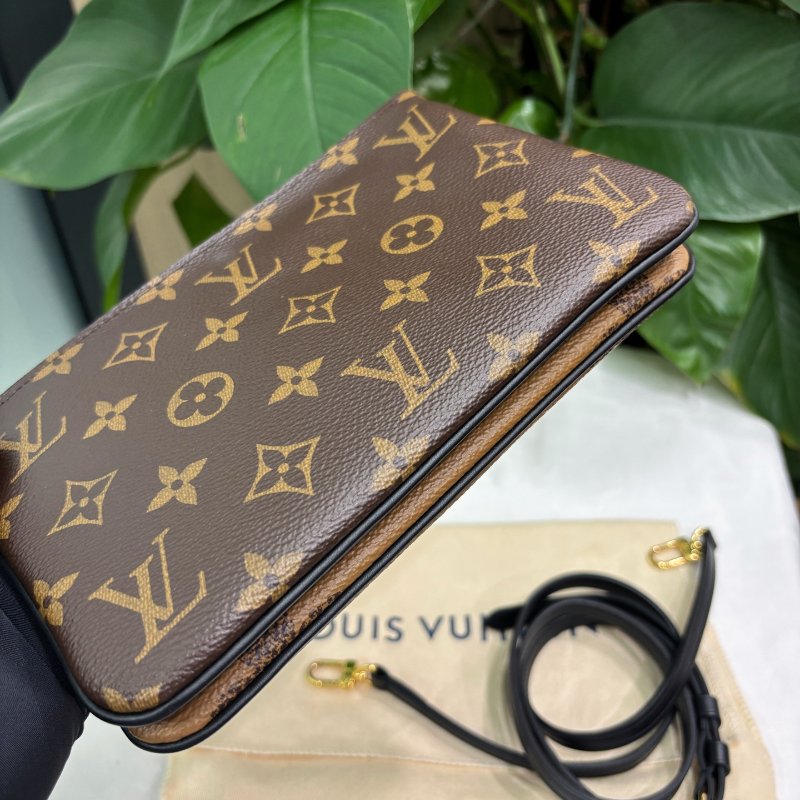 路易威登/Louis Vuitton 老花Double Zip雙麵斜背包-4