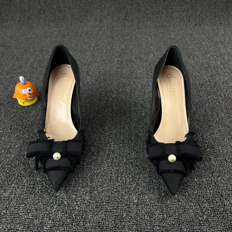 Dior迪奥黑色蝴蝶结高跟鞋 尺码:38.5 🧡-1