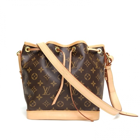 LOUIS VUITTON NOÉ水桶包BB22老花PVC金扣晶片肩背包