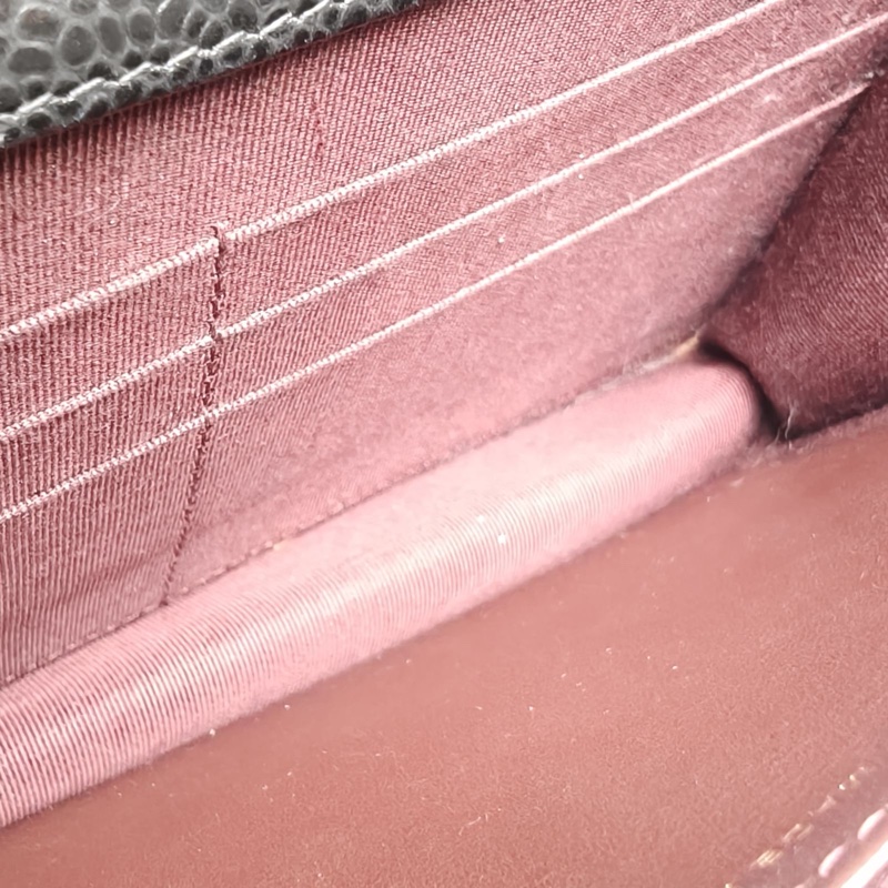 CHANEL CFWOC19黑色荔枝牛皮29開金扣肩背包-4