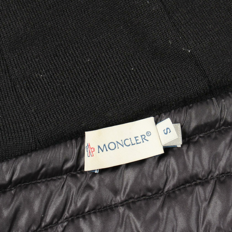 MONCLER 連帽衫 9413600 羊毛尼龍 黑色 #S 二手男款-7