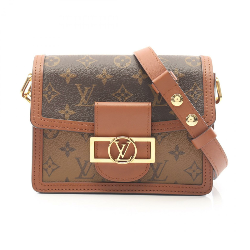 路易威登 Daufine MINI 肩斜背包 M44580 Monogram Reverse 棕色-0