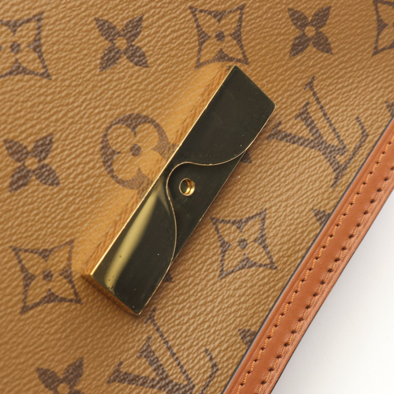 路易威登 Daufine MINI 肩斜背包 M44580 Monogram Reverse 棕色-5