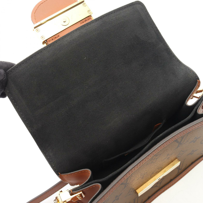 路易威登 Daufine MINI 肩斜背包 M44580 Monogram Reverse 棕色-7