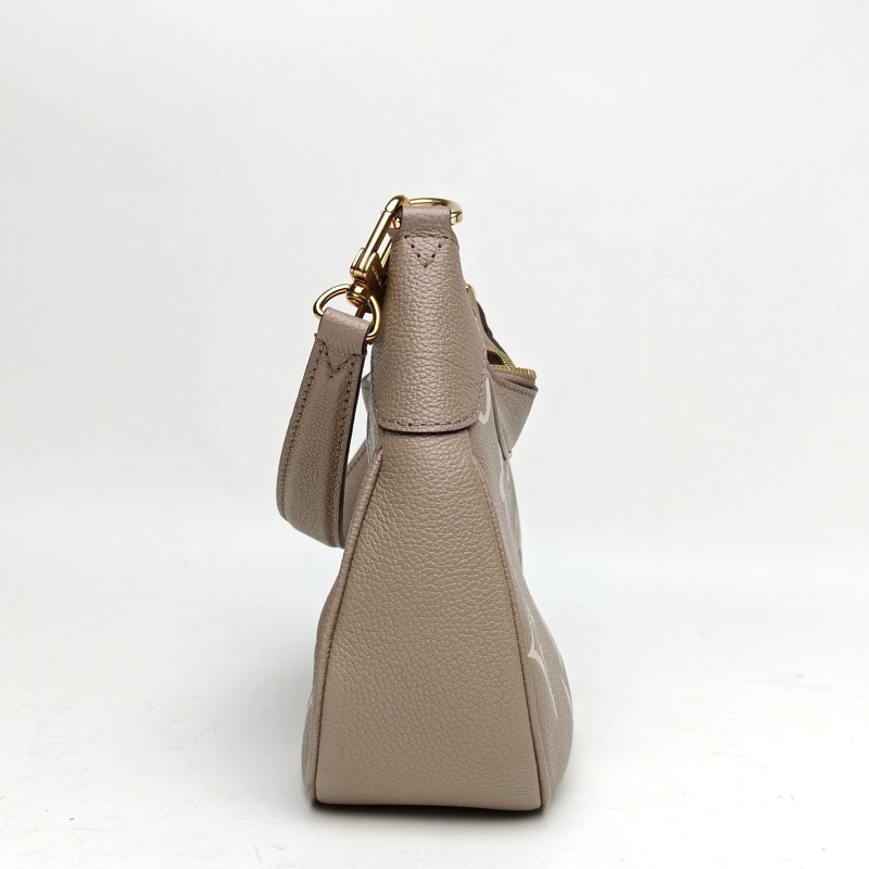 LOUIS VUITTON Bagatelle腋下包大象灰牛皮晶片印花灰色-4
