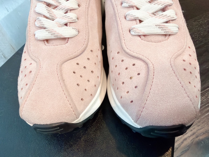 二手精品自賣❤️近新香奈兒Chanel粉色系麂皮休閒鞋👟36號-5