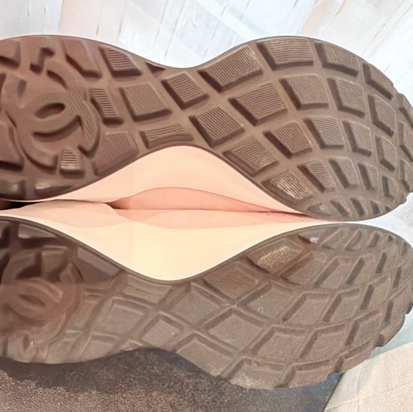 二手精品自賣❤️近新香奈兒Chanel粉色系麂皮休閒鞋👟36號-12