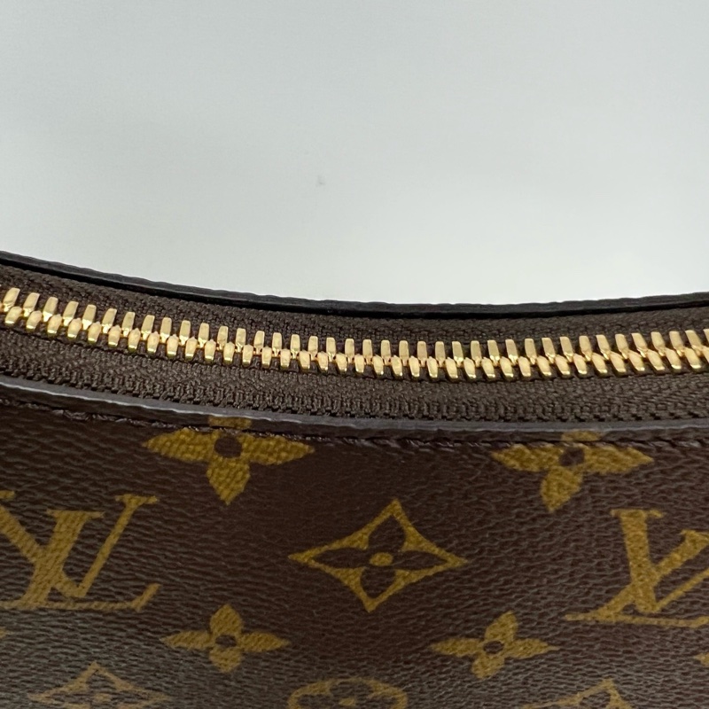 ✨99新🆕LOUIS VUITTON SLOUCHY 小號 棕色塗層帆布老花單肩包 腋下包 金色五金 ❤️正品-6
