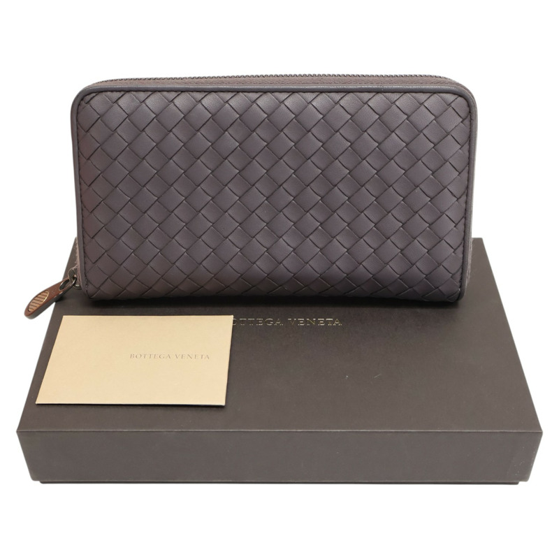 紫色 編織羊皮 拉鍊長夾【BOTTEGA VENETA BV 寶緹嘉】 114076-6