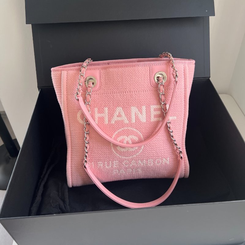 芯片款 香奈兒/Chanel 粉色沙灘托特鏈條包-0