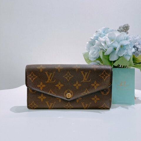 TW4846	Louis Vuitton 路易威登經典花紋長銀包 Sarah Long Wallet Monogram Canvas Pink