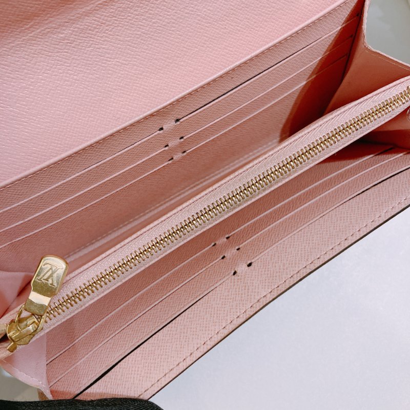 TW4846 Louis Vuitton 路易威登經典花紋長銀包 Sarah Long Wallet Monogram Canvas Pink-12