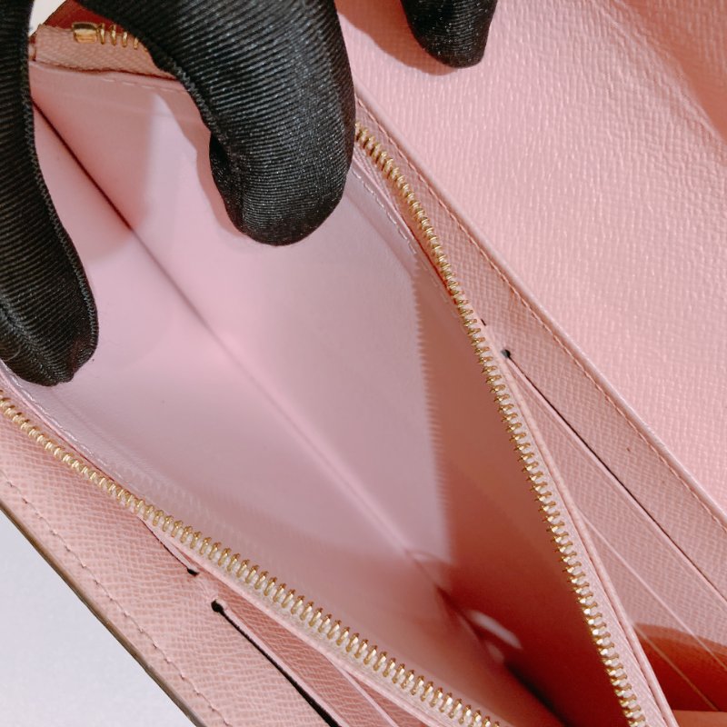 TW4846 Louis Vuitton 路易威登經典花紋長銀包 Sarah Long Wallet Monogram Canvas Pink-13