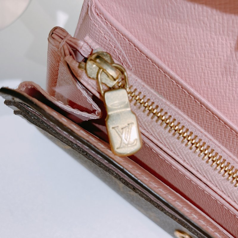 TW4846 Louis Vuitton 路易威登經典花紋長銀包 Sarah Long Wallet Monogram Canvas Pink-16