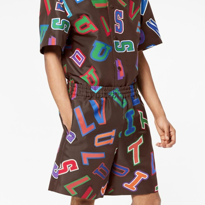 💎Han's house精品服飾💎 LOUIS VUITTON LV 聯名 NBA LOGO 短褲 休閒褲-3