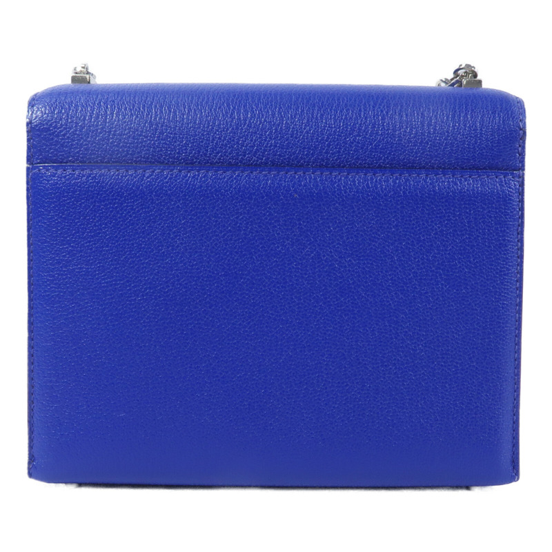 HERMES Chevre皮革Verrou Mini鏈帶肩背袋Bleu Electrique-1