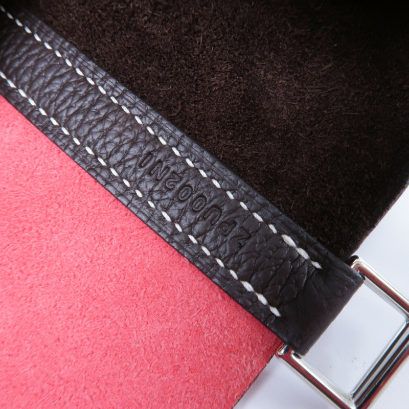 HERMES Clemence皮革Picotin PM手挽袋Rouge Sellier/Frambo-6