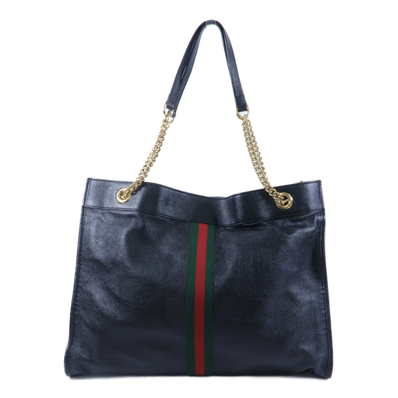 GUCCI 牛皮皮革Rajah Tote鏈帶手挽袋-1