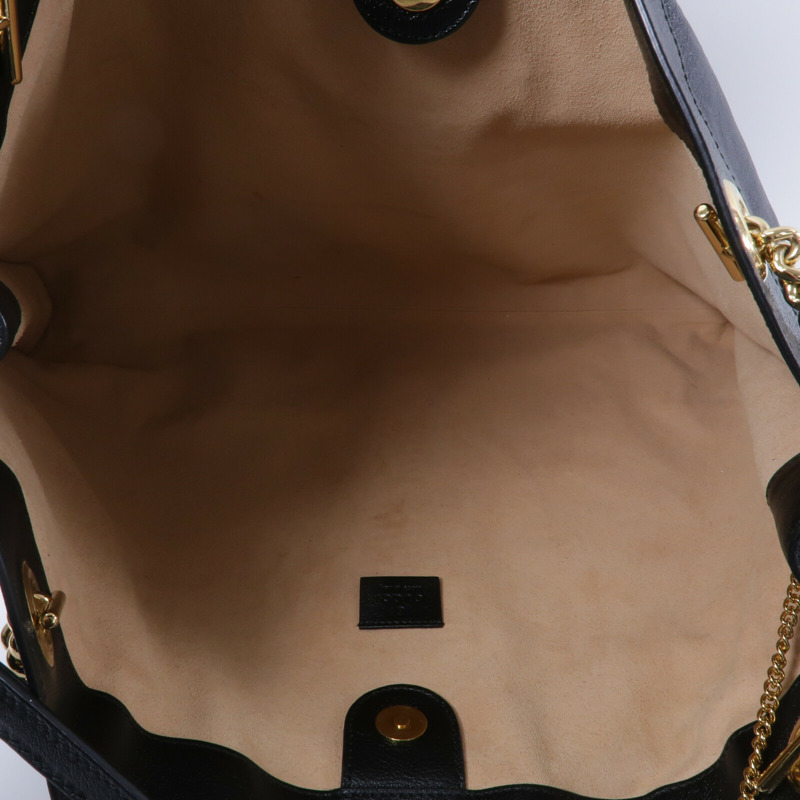 GUCCI 牛皮皮革Rajah Tote鏈帶手挽袋-4