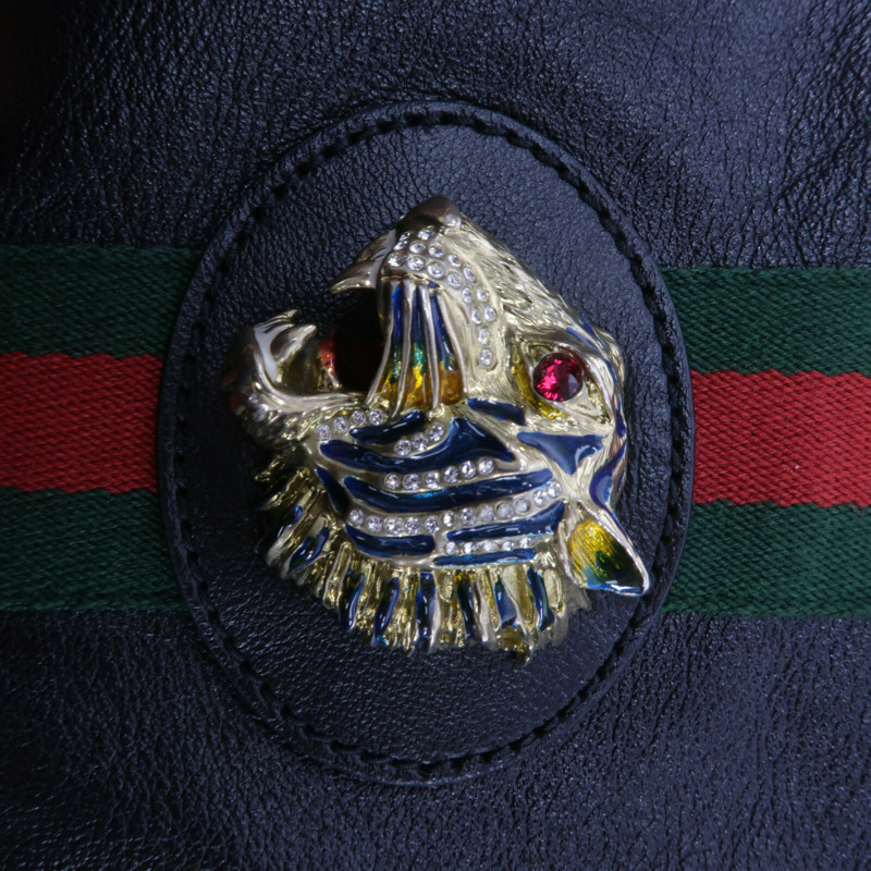 GUCCI 牛皮皮革Rajah Tote鏈帶手挽袋-5