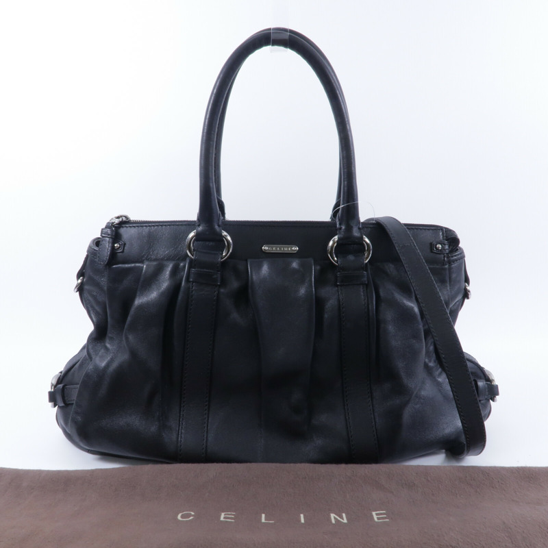 CELINE 牛皮皮革Shoulder Bag手挽肩背兩用袋-12