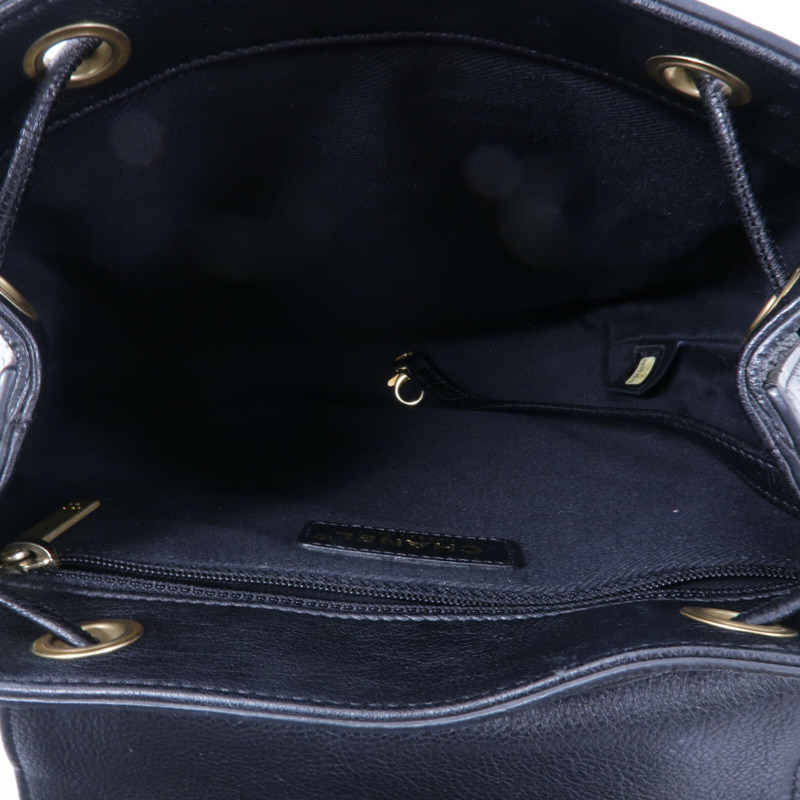 CHANEL 牛皮皮革Backpack鏈帶背包-4