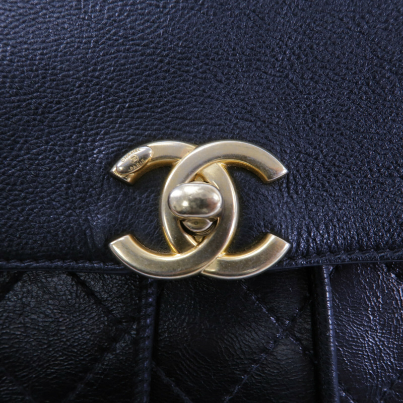 CHANEL 牛皮皮革Backpack鏈帶背包-5