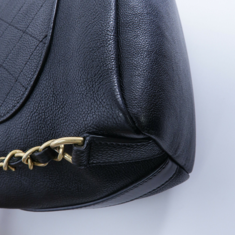 CHANEL 牛皮皮革Backpack鏈帶背包-15