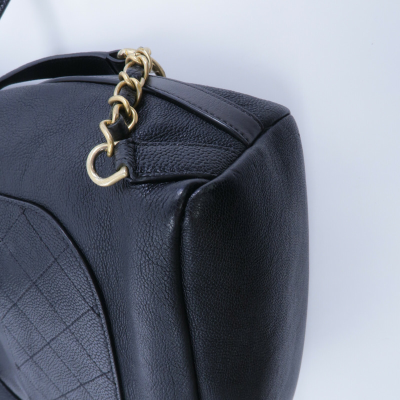CHANEL 牛皮皮革Backpack鏈帶背包-16