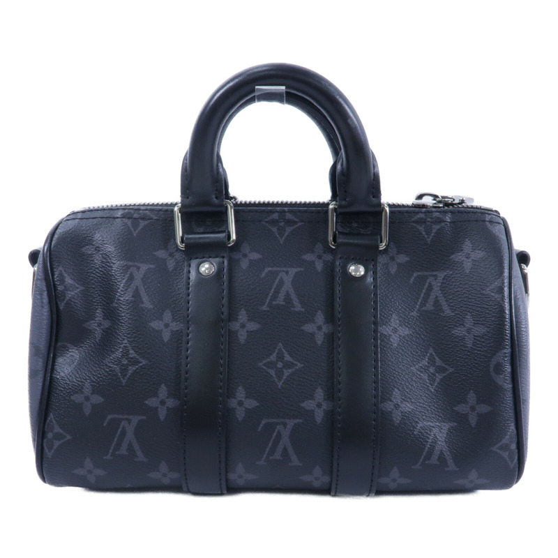 LOUIS VUITTON Monogram Eclipse Keepall Bandouliere 25手挽肩背兩用袋-1