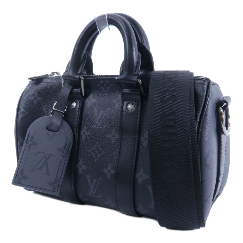 LOUIS VUITTON Monogram Eclipse Keepall Bandouliere 25手挽肩背兩用袋-2