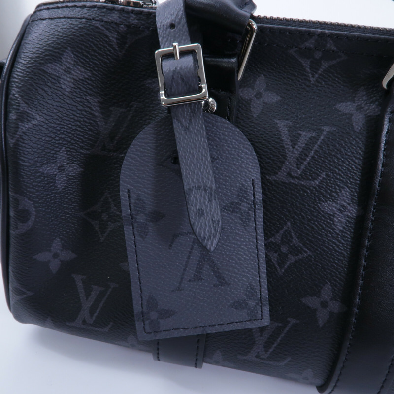 LOUIS VUITTON Monogram Eclipse Keepall Bandouliere 25手挽肩背兩用袋-6